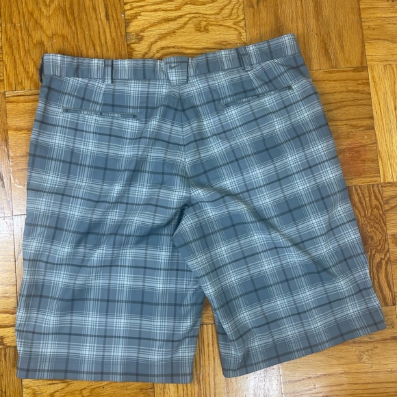 Nike Blue Plaid Men's Shorts - Picture 3 of 7